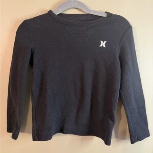 Hurley Black Waffle Knit Thermal Top